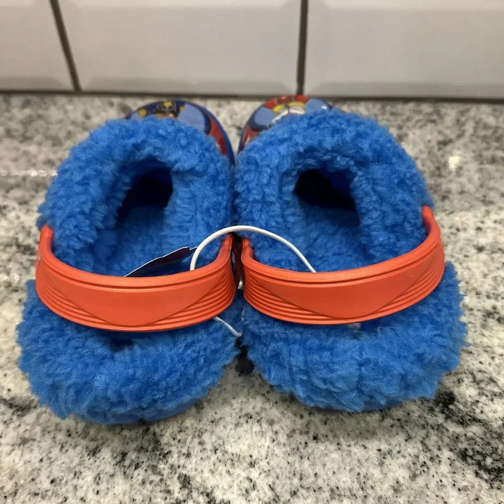 New Clogs Paw Patrol Patch Clog Red Blue US‎ TODDLER C 5/6 Croc Slip On Fleece